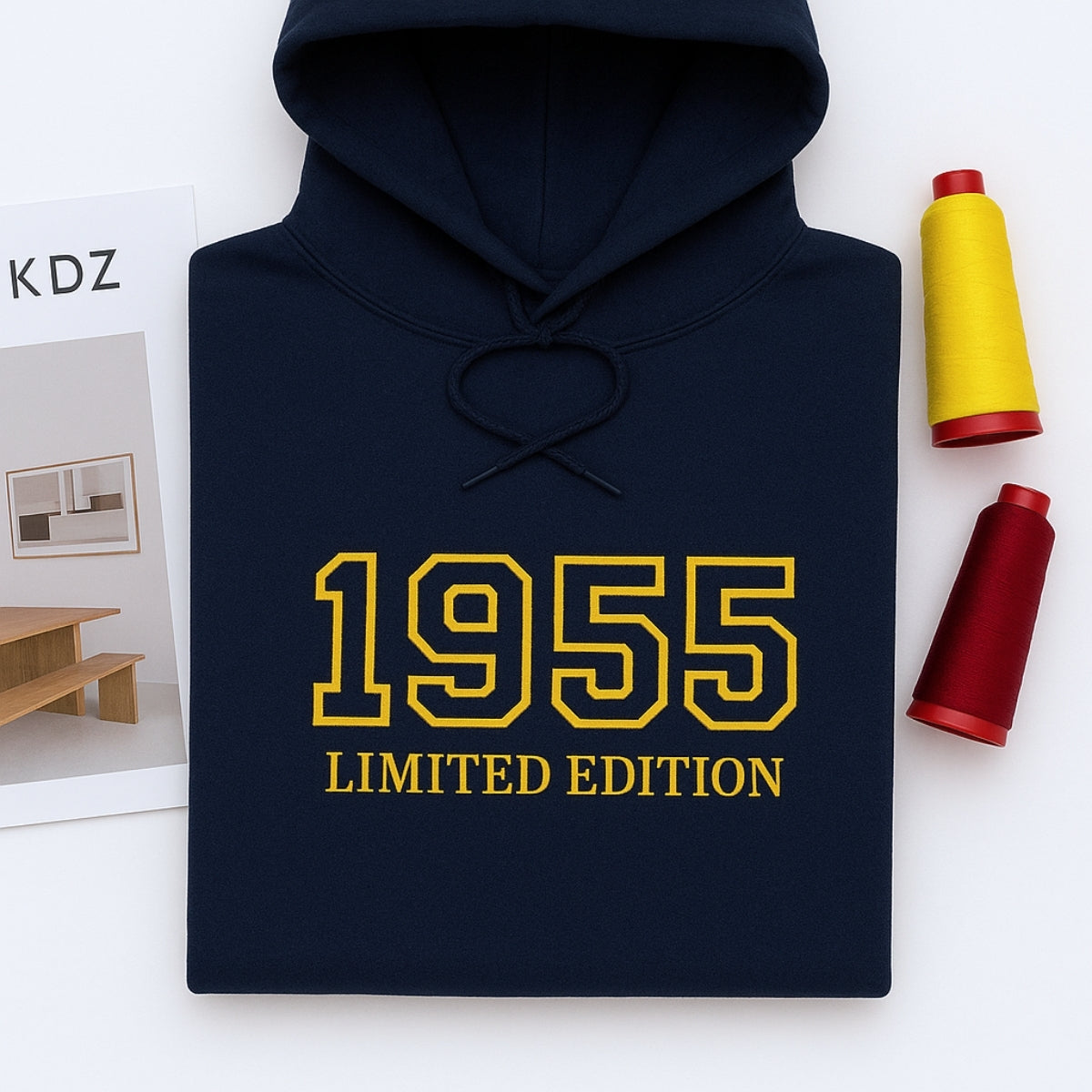 1955 Limited Edition Hoodies - Custom Birth Year Embroidered - Perfect 70th Birthday Gift