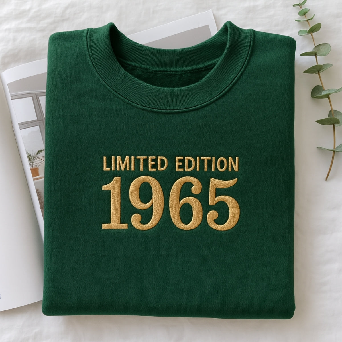 1965 Limited Edition Birthday Sweatshirt - 60th Birthday Gift Custom Embroidered - Perfect Dad Mom