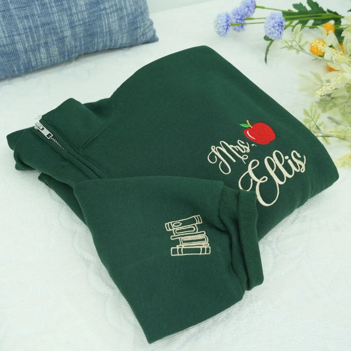 Sweats à capuche assortis brodés personnalisés avec ange et chat démon pour couples
