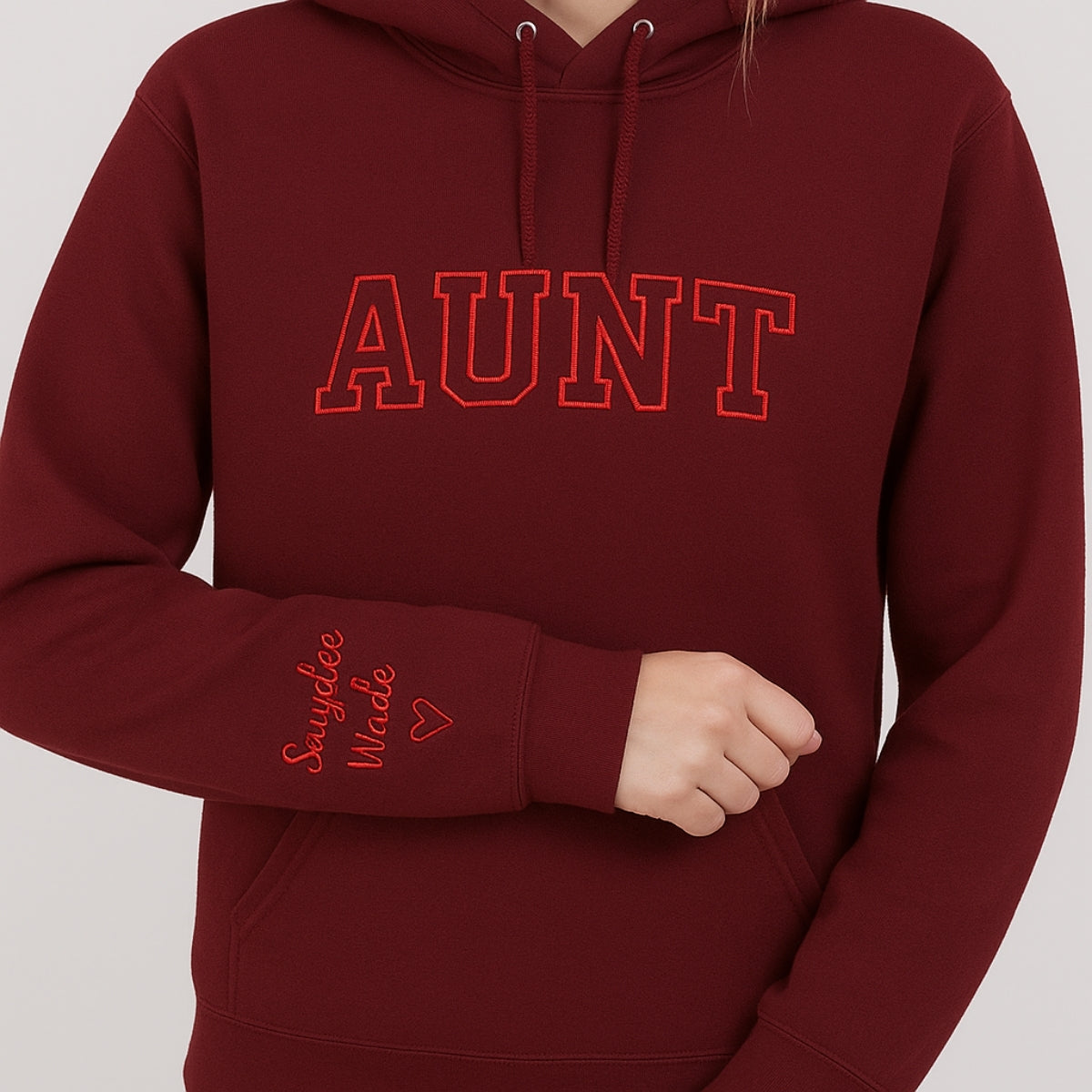 Custom Aunt Sweatshirts - Varsity EST Years Embroidered Hoodies - Perfect New Aunt Gift