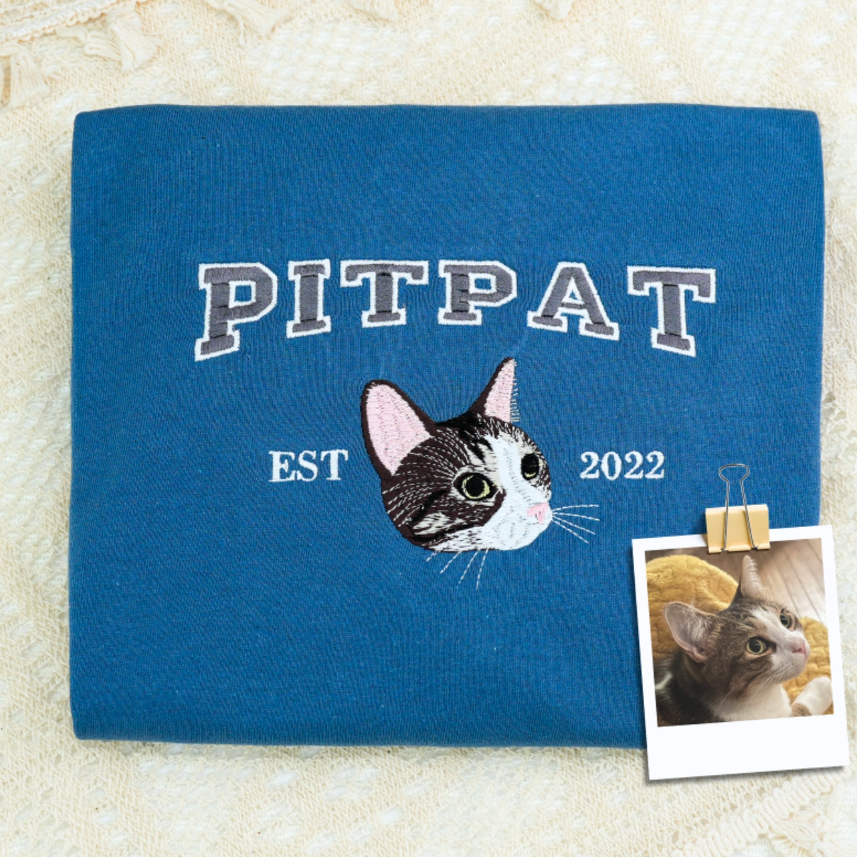 Individuell bestickte Engel- und Dämonenkatze-Kapuzenpullover für Paare