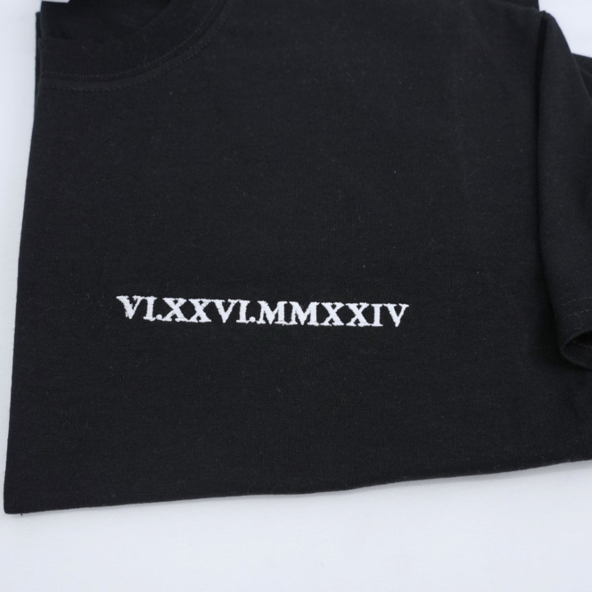 Custom Date Roman Numeral T-Shirt - Embroidered Anniversary Couple Shirt - Perfect Wedding Gift