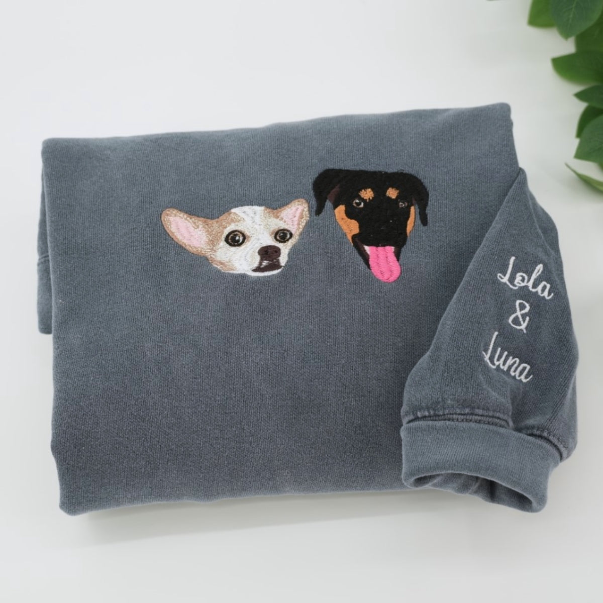 Individuell bestickte Engel- und Dämonenkatze-Kapuzenpullover für Paare