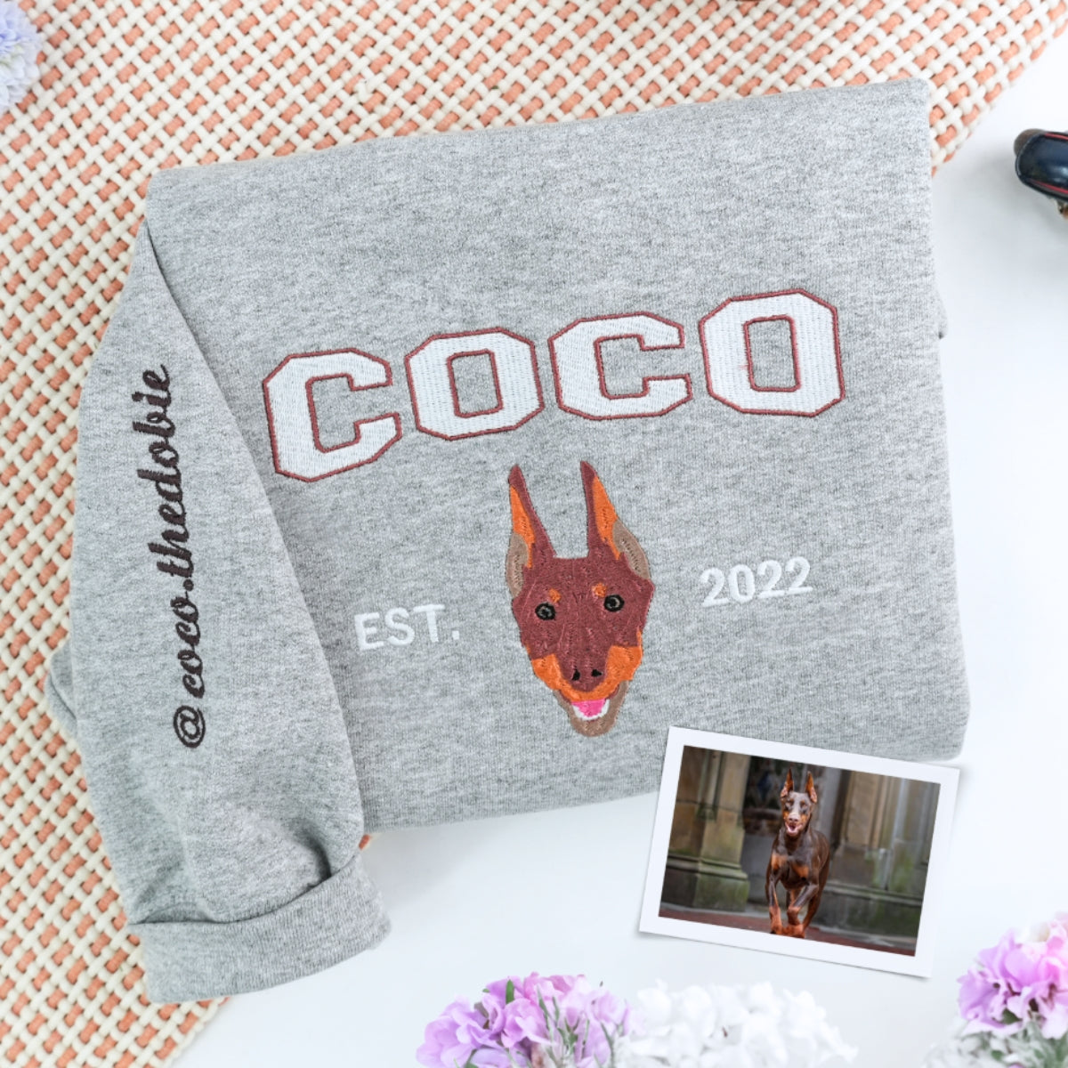 Individuell bestickte Engel- und Dämonenkatze-Kapuzenpullover für Paare