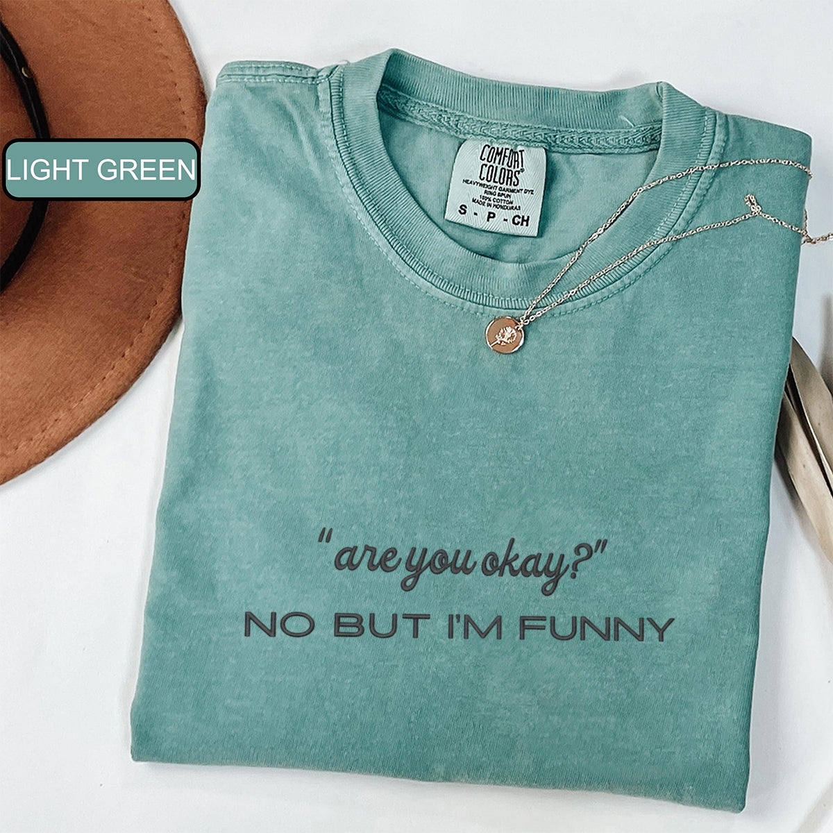 Custom Embroidered Are You Okay? T-Shirt | Funny Mental Health Quote Tee – Sarcastic Humor Gift for Women