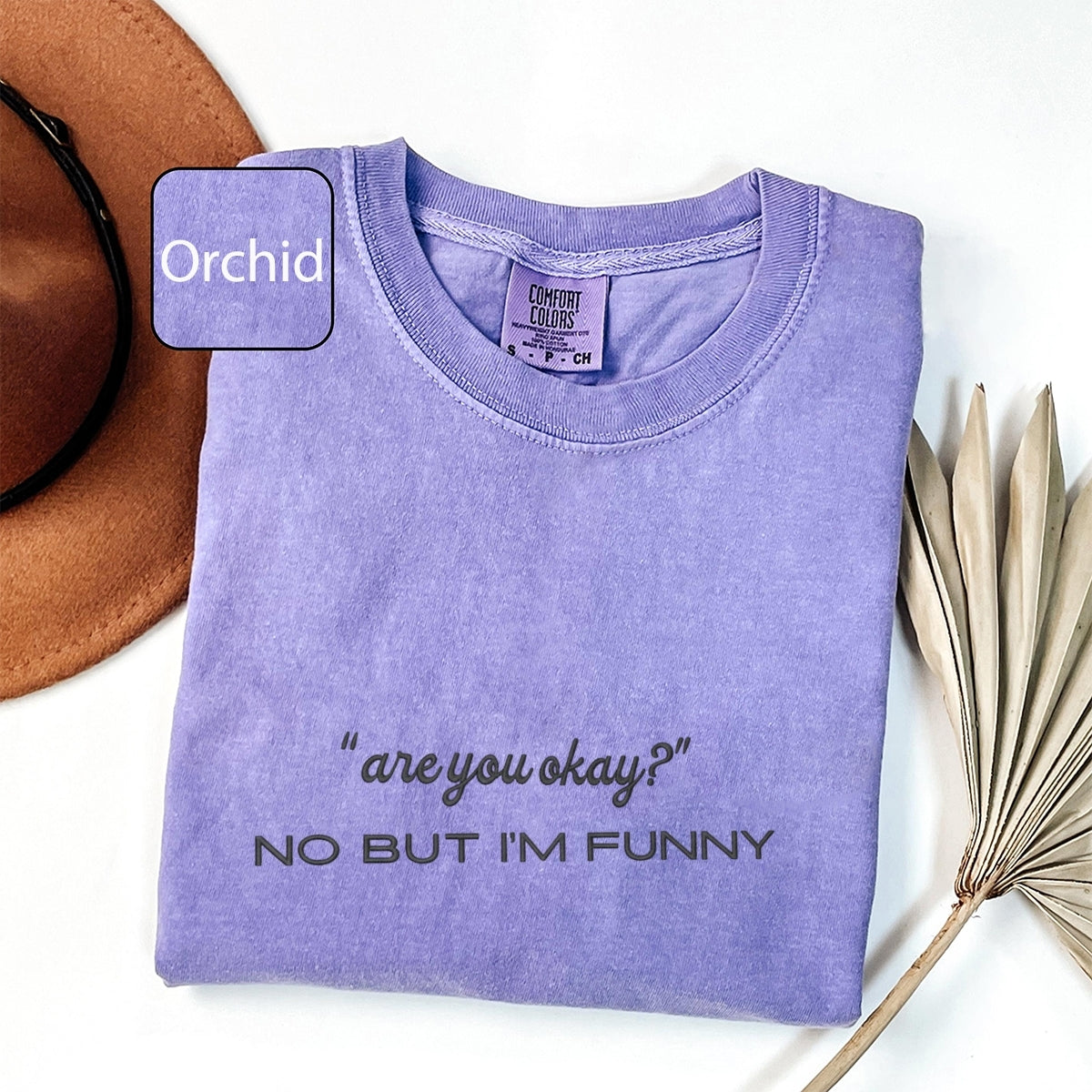 Custom Embroidered Are You Okay? T-Shirt | Funny Mental Health Quote Tee – Sarcastic Humor Gift for Women