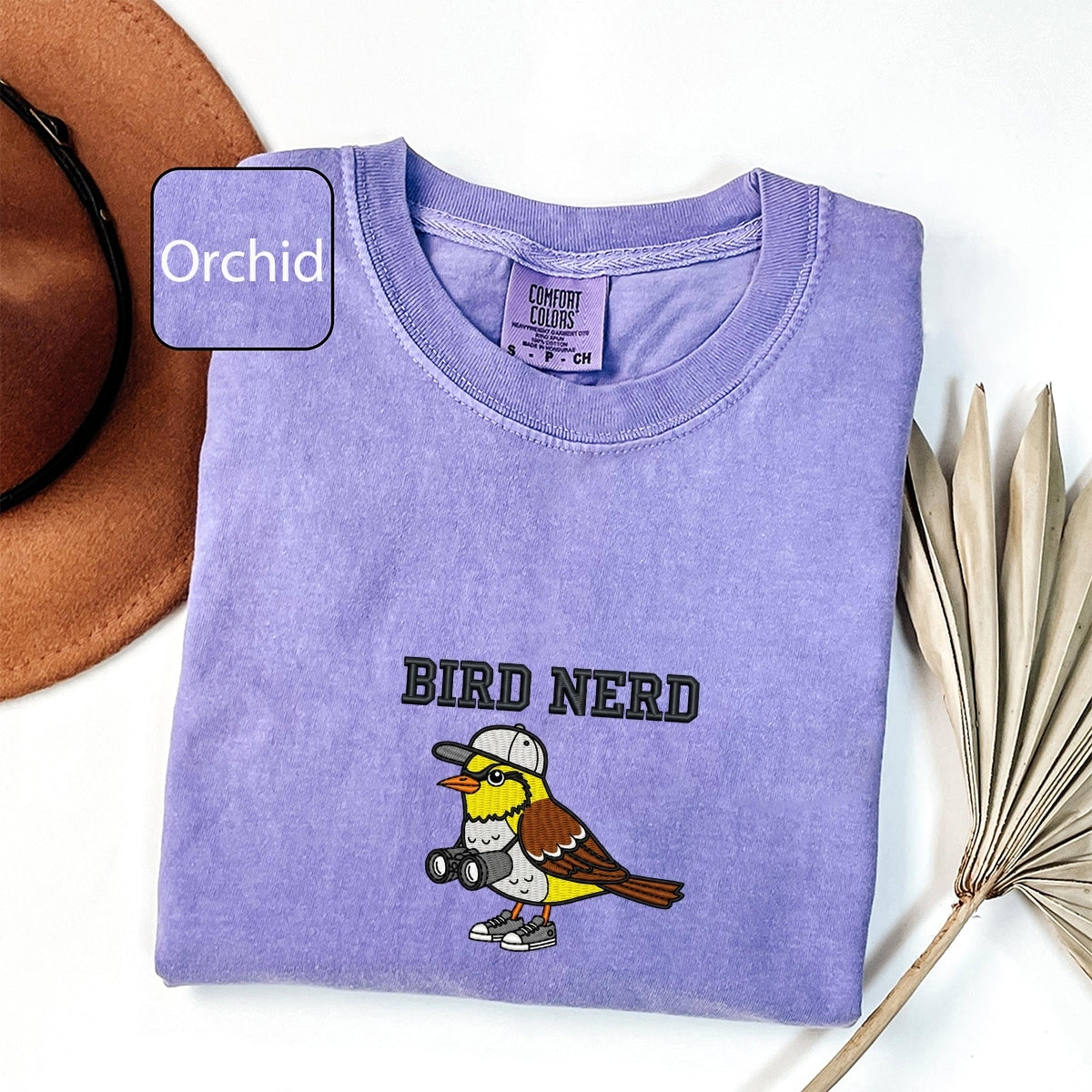 Custom Embroidered Bird Nerd T-Shirt | Funny Bird Watcher Tee – Bird Lover Gift