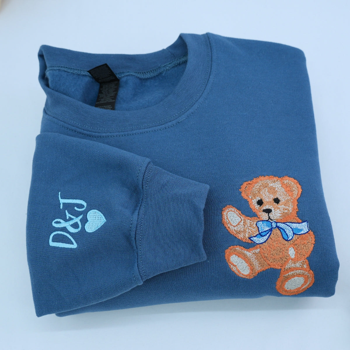 Individuell bestickte süße Bären-Kapuzenpullover für Paare