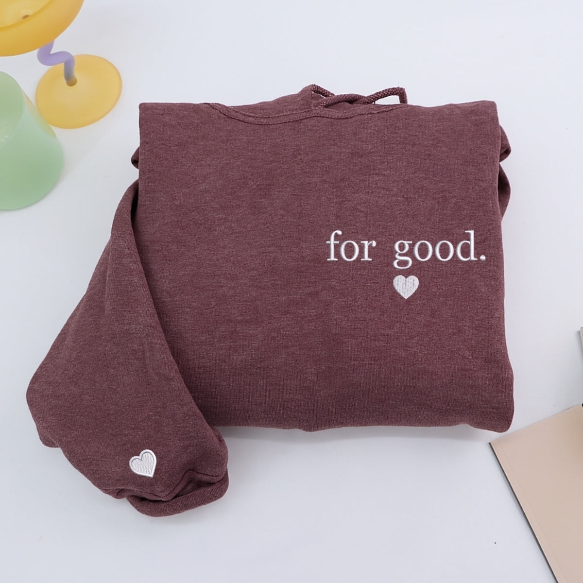 Individuell bestickte Engel- und Dämonenkatze-Kapuzenpullover für Paare