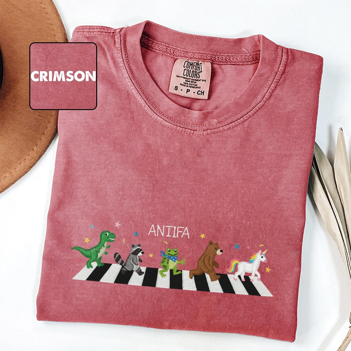 Custom Embroidered Freedom Frog T-Shirt | Anti-Fascism Meme Tee – Whimsical Animal Crossing