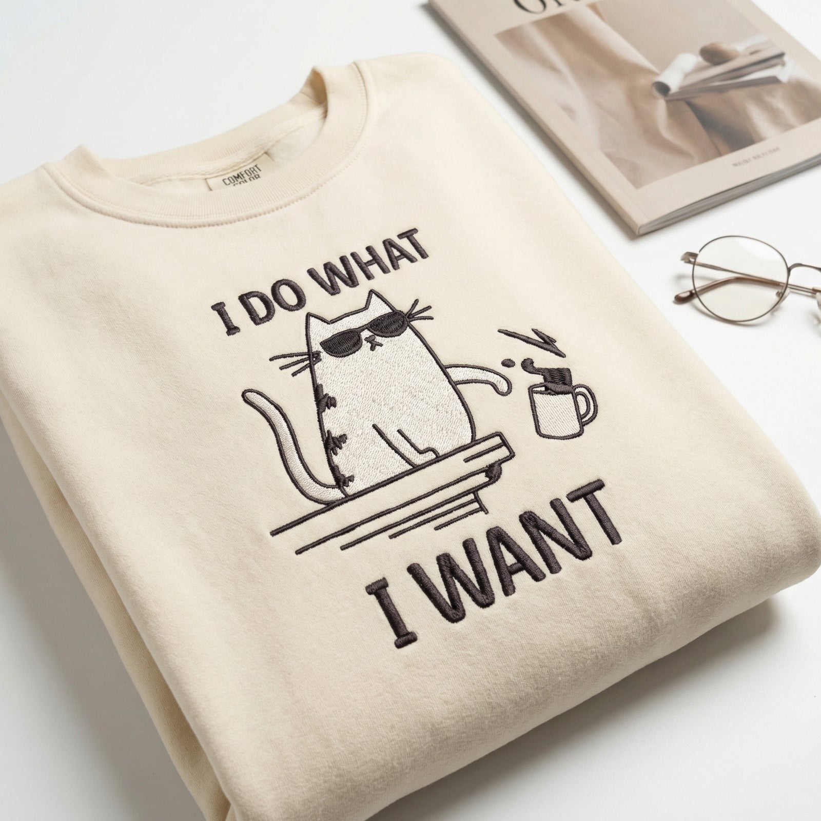 Individuell bestickte Engel- und Dämonenkatze-Kapuzenpullover für Paare