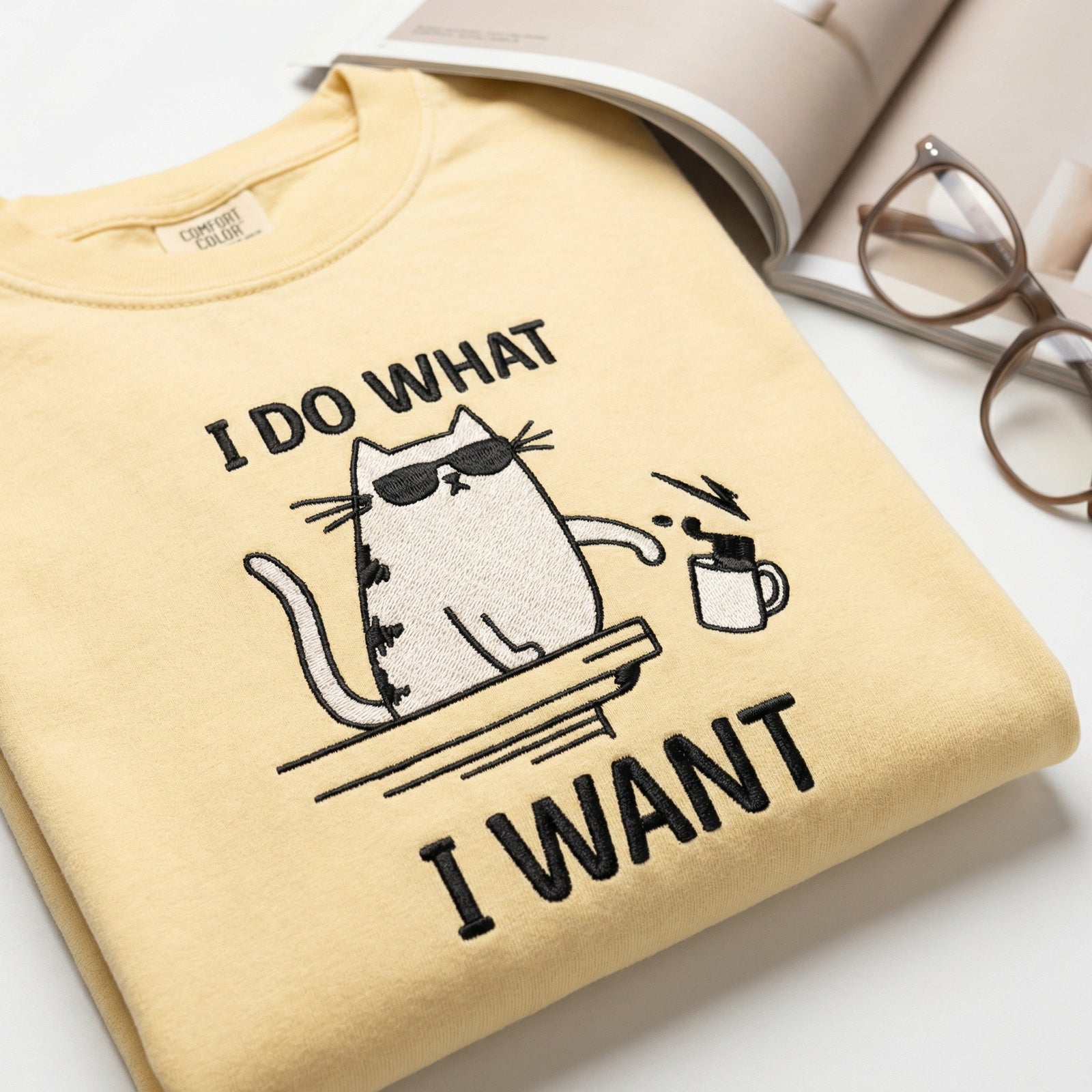 Individuell bestickte Engel- und Dämonenkatze-Kapuzenpullover für Paare