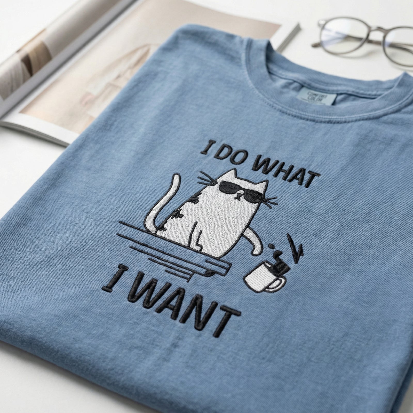 Individuell bestickte Engel- und Dämonenkatze-Kapuzenpullover für Paare