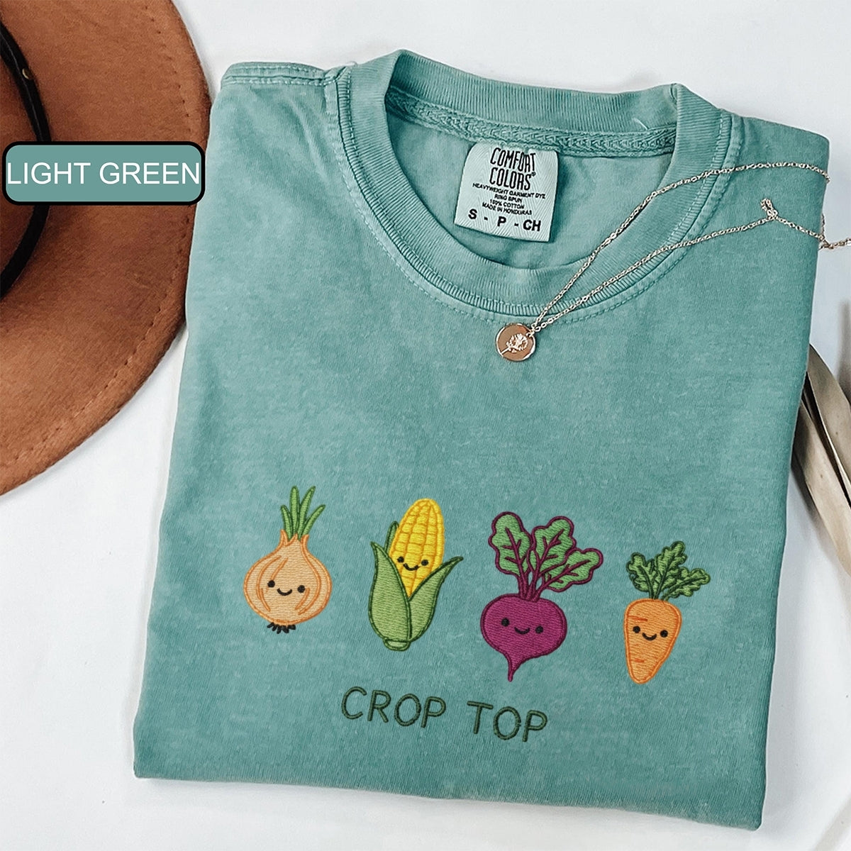 Custom Embroidered I’ll Be in My Office Gardening Crop Top T-Shirt | Funny Plant Mom Tee – Cottagecore Farmer Gift