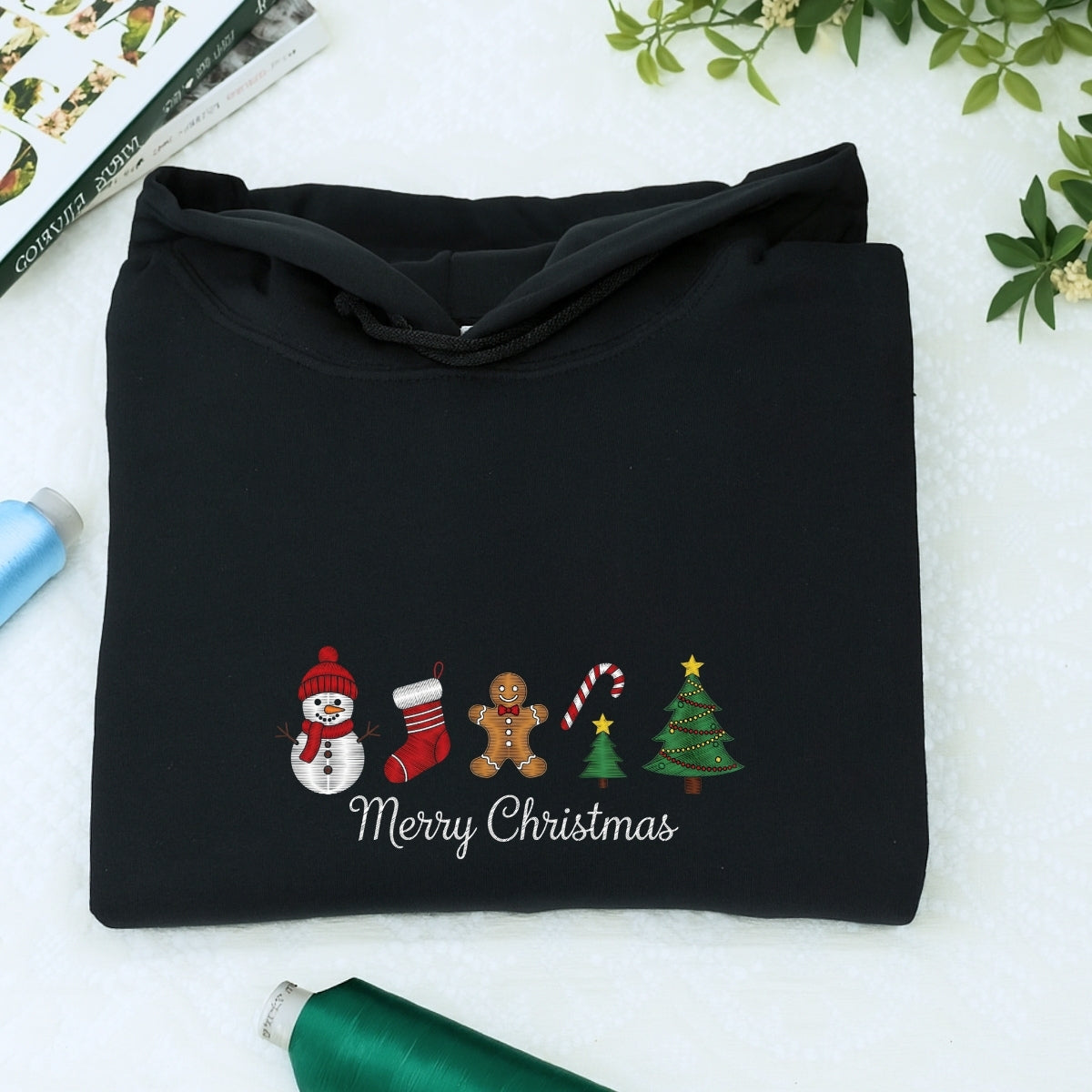 Individuell bestickte Engel- und Dämonenkatze-Kapuzenpullover für Paare