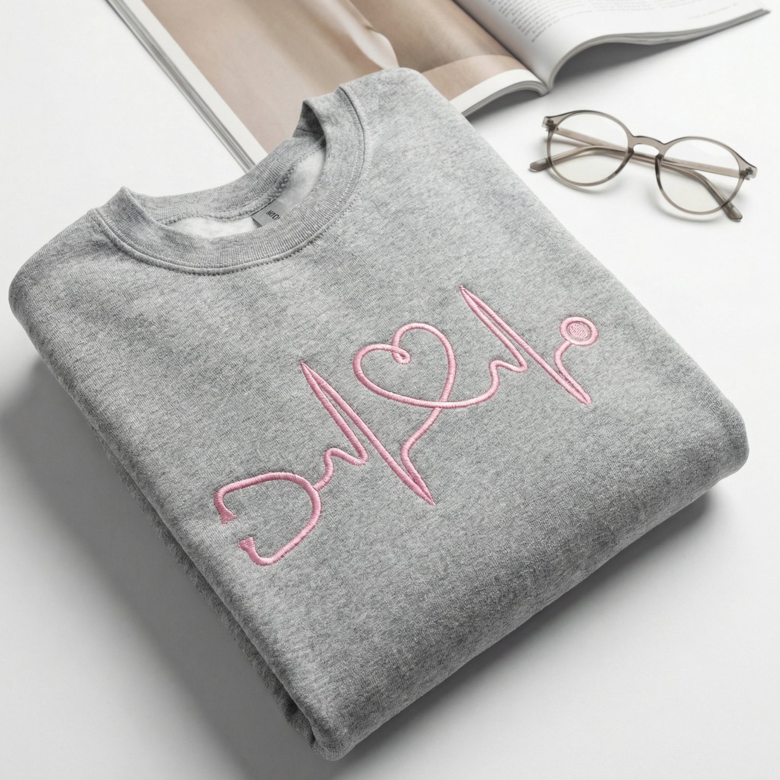 Individuell bestickte Engel- und Dämonenkatze-Kapuzenpullover für Paare