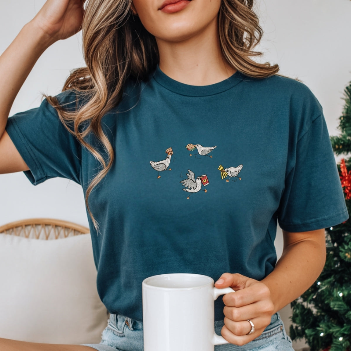 Individuell bestickte Engel- und Dämonenkatze-Kapuzenpullover für Paare