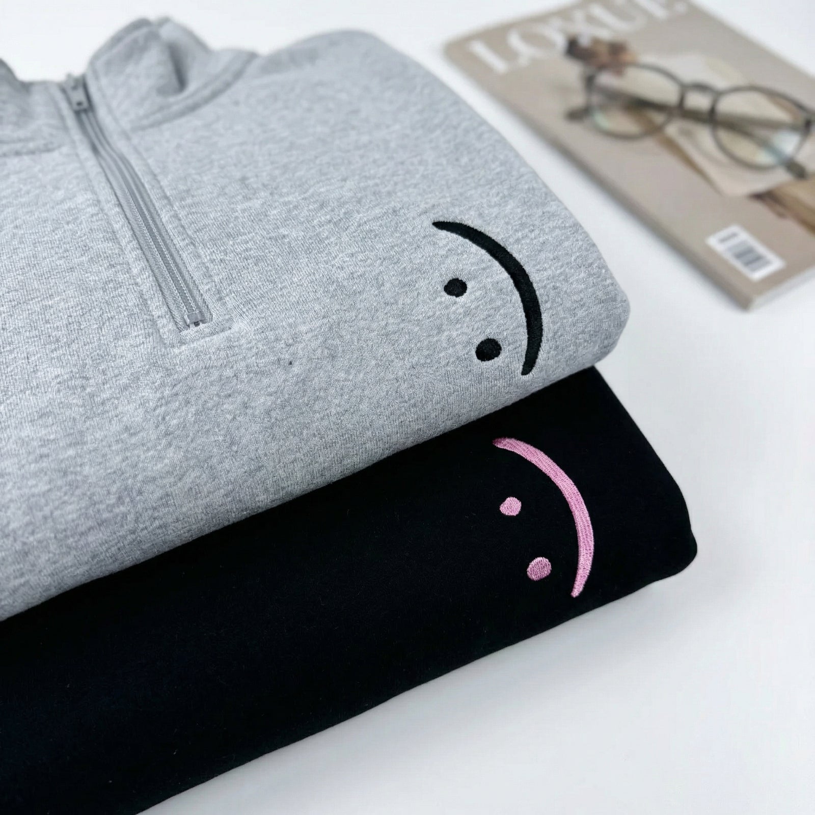 Sweats à capuche brodés personnalisés assortis pour couples