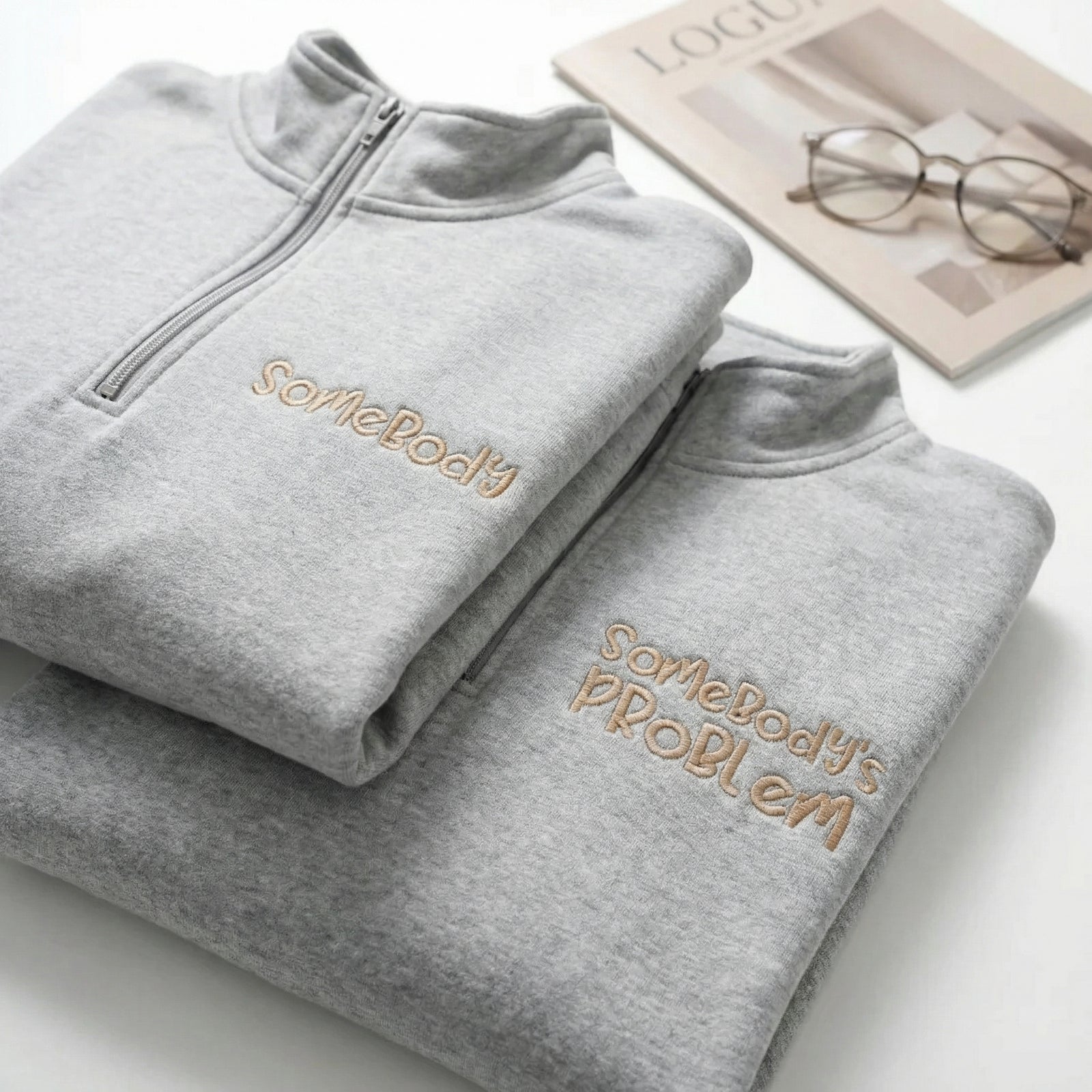Sweats à capuche brodés personnalisés assortis pour couples
