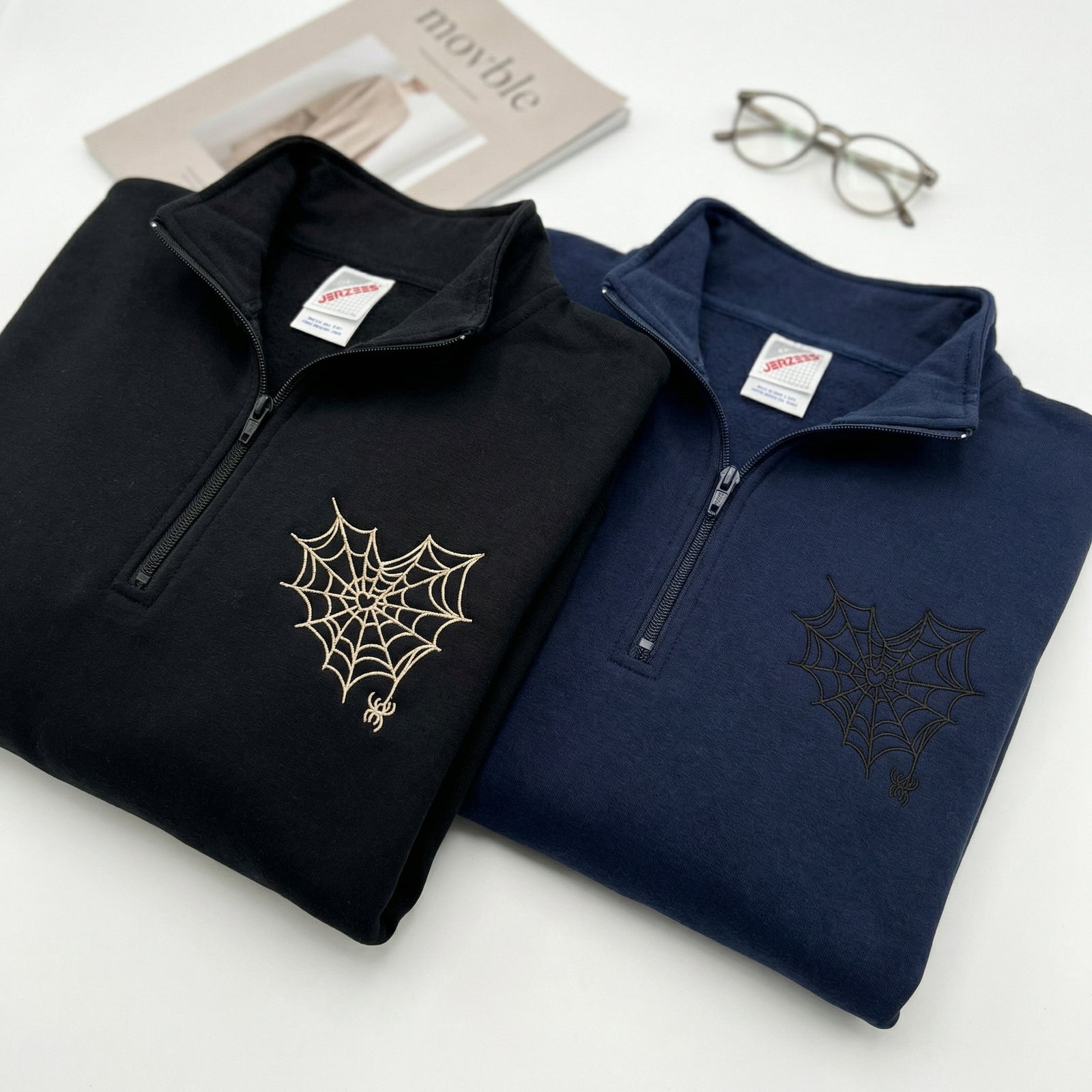 Sweats à capuche brodés personnalisés assortis pour couples