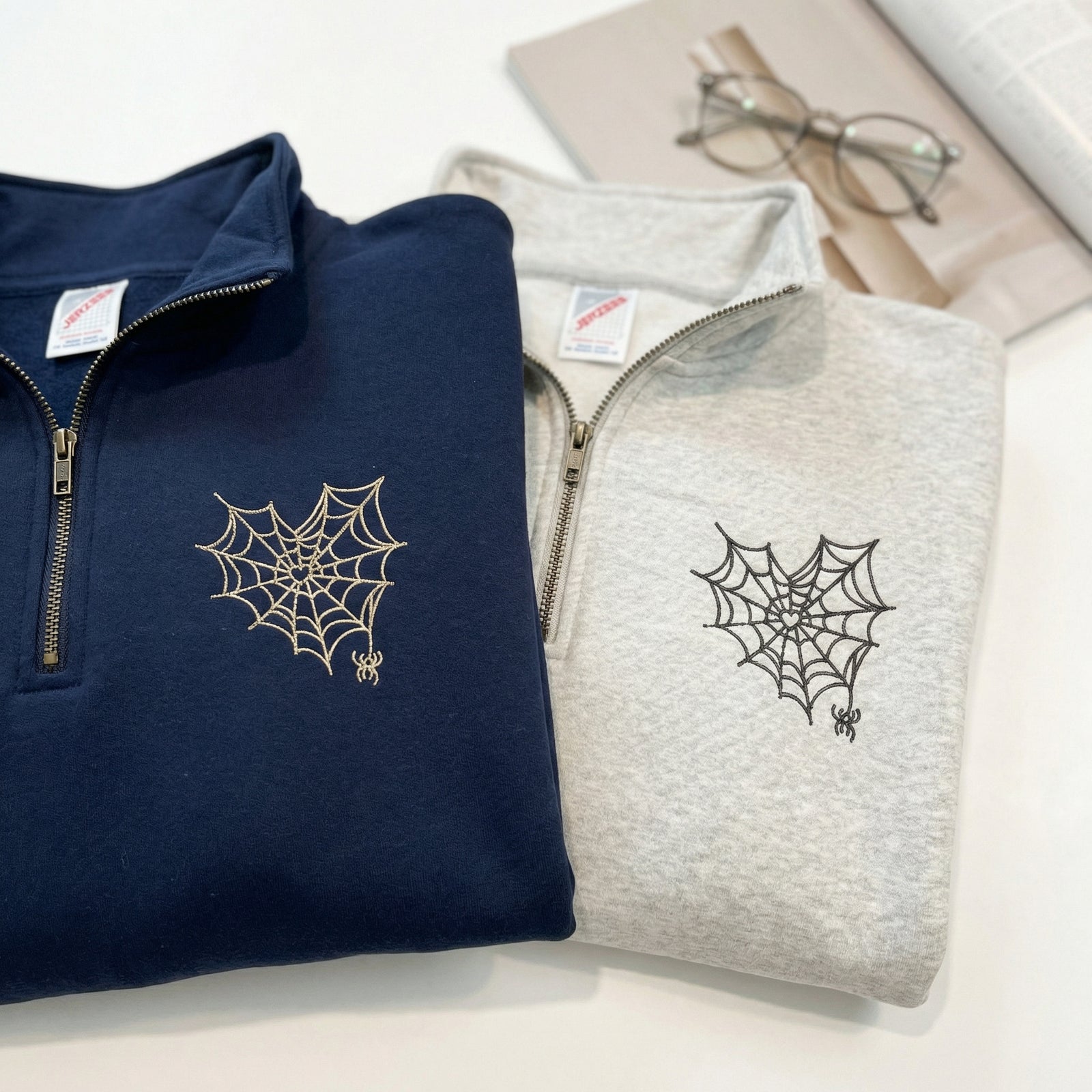 Sweats à capuche brodés personnalisés assortis pour couples