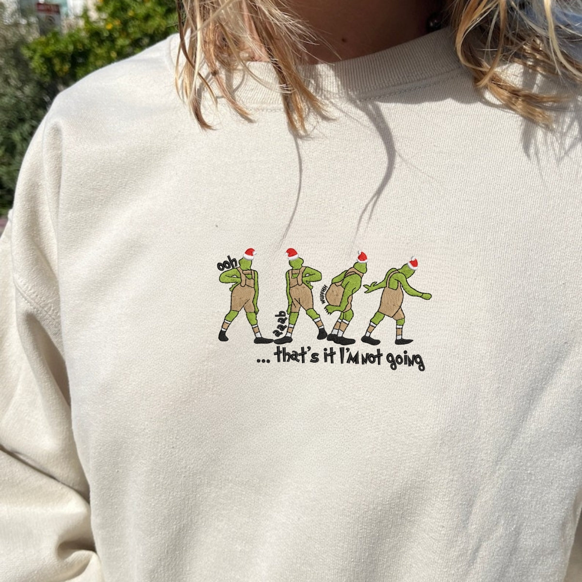 Custom Embroidered That’s It, I’m Not Going Christmas Sweatshirt | Funny Holiday Hoodie