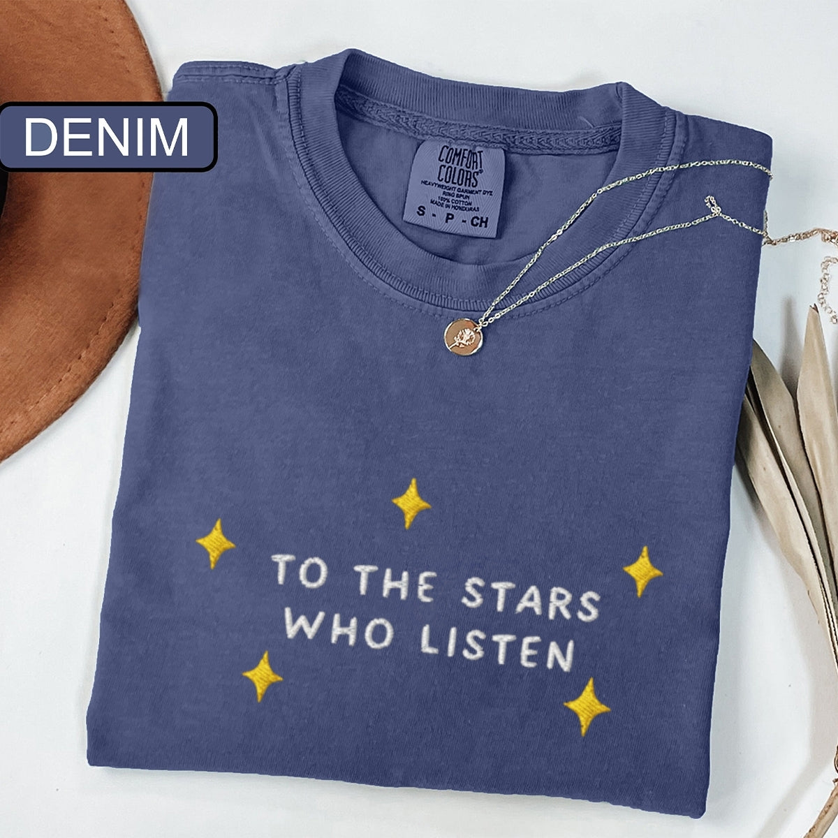 Custom Embroidered To the Stars Who Listen T-Shirt – Cozy Bookish Tee