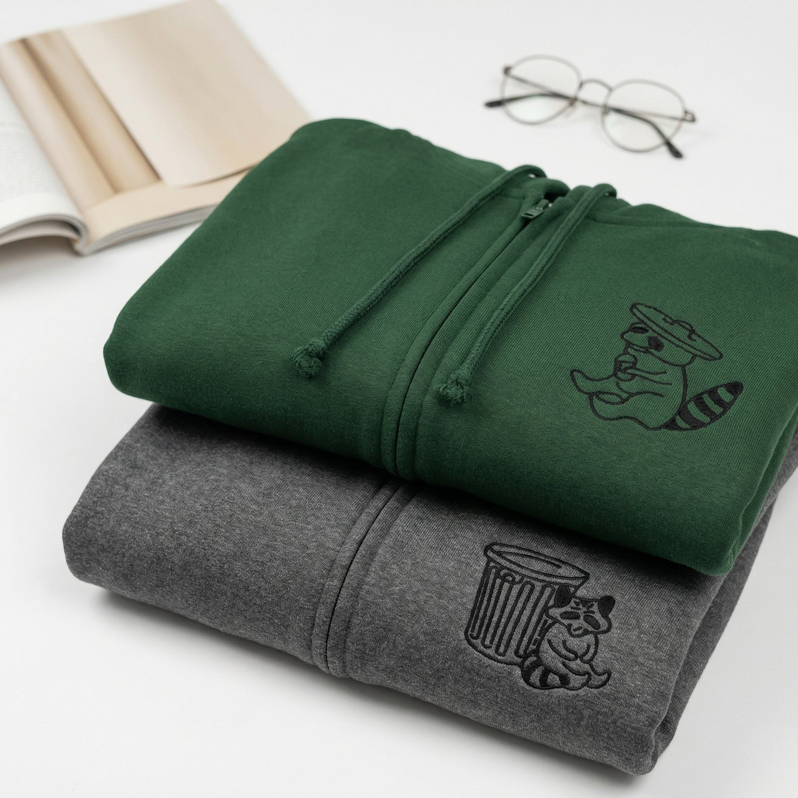 Sweats à capuche brodés personnalisés assortis pour couples
