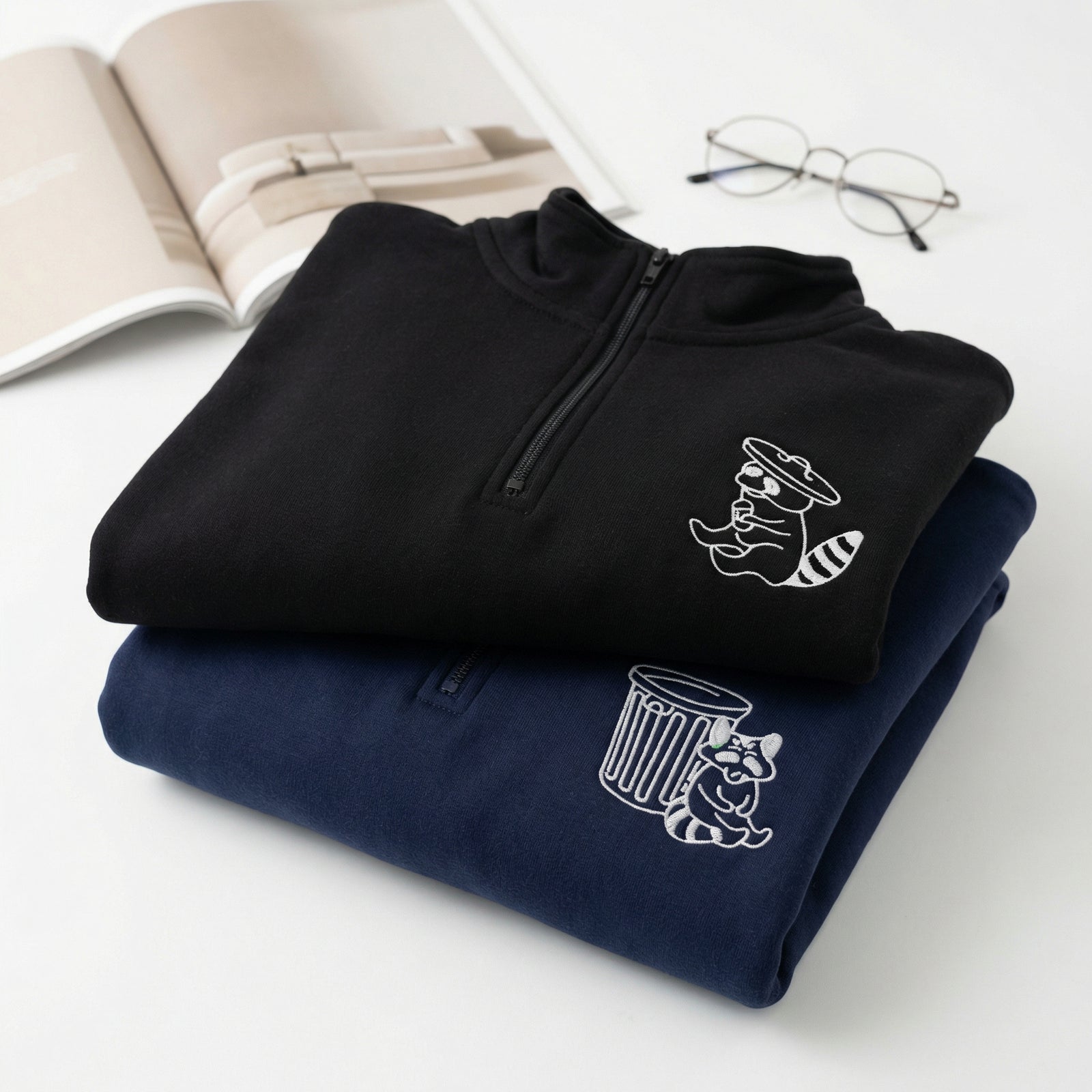 Sweats à capuche brodés personnalisés assortis pour couples