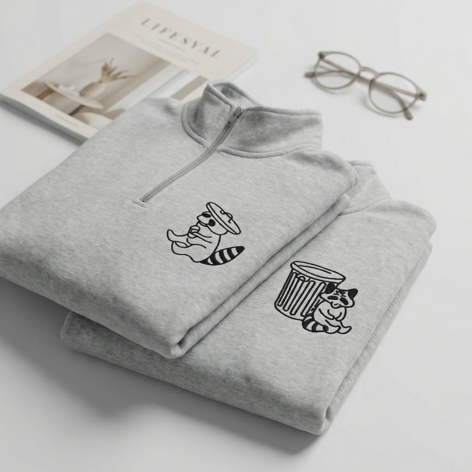 Sweats à capuche brodés personnalisés assortis pour couples
