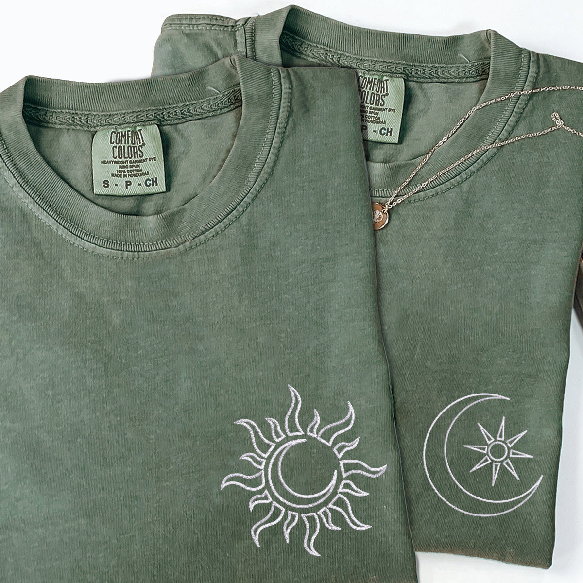 Individuell bestickte Zwei-in-Eins-T-Shirts für Paare