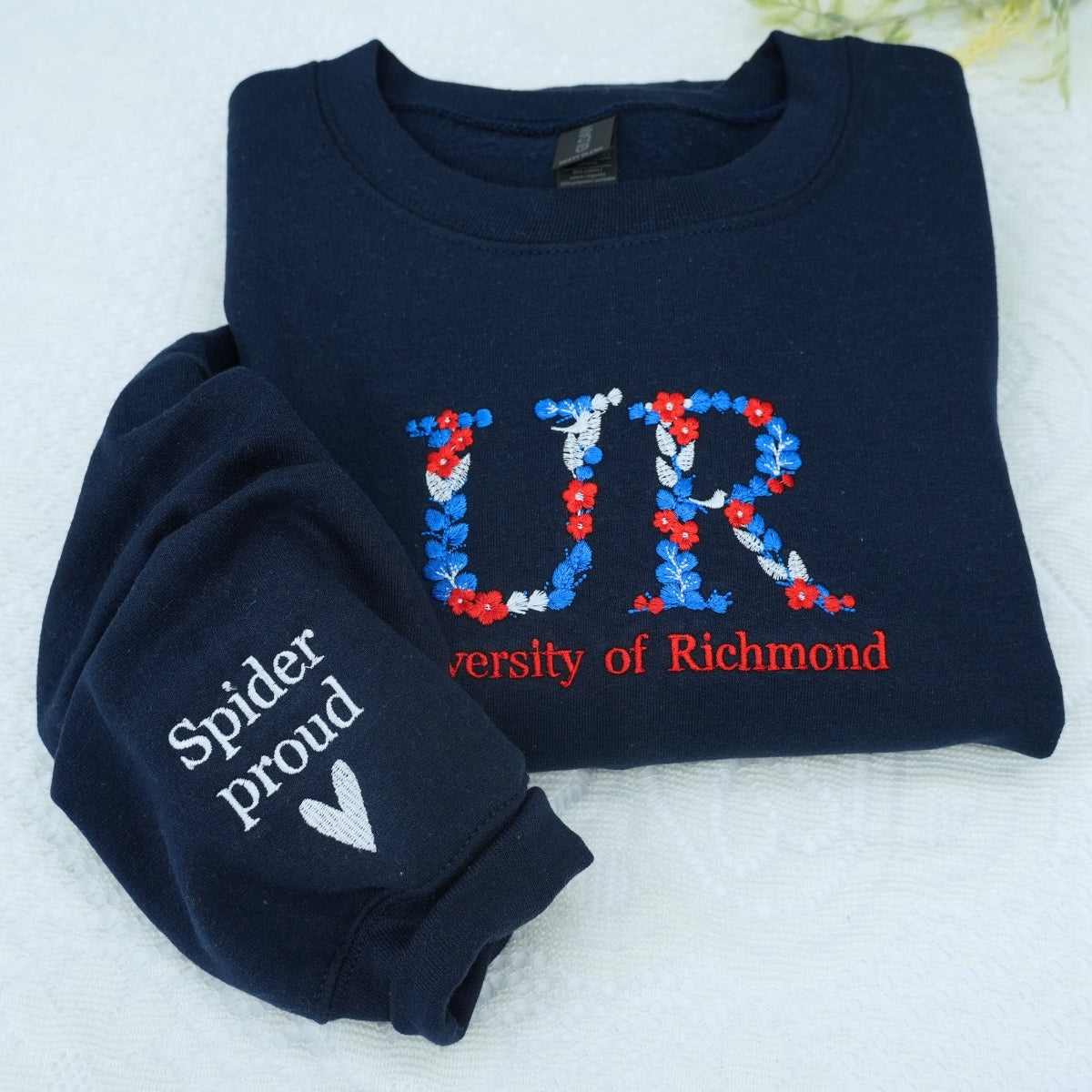 Custom Graduation Hoodies - Floral Embroidered University Sweatshirts - Graduate Gift