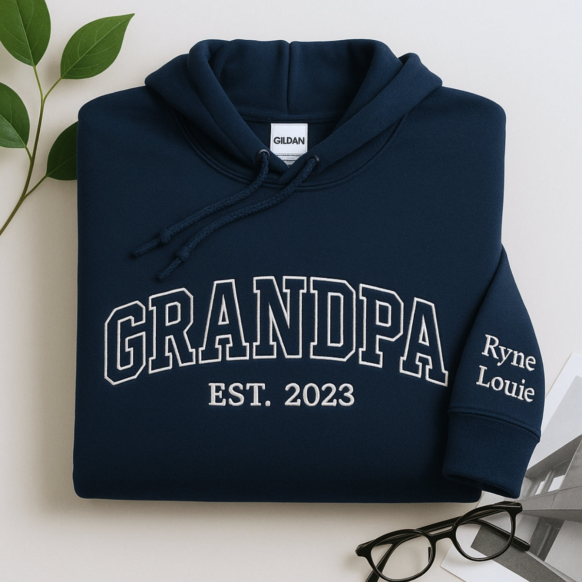 Custom Grandpa Varsity Hoodie - Personalized Grandchildren Names - Perfect Father's Day Gift