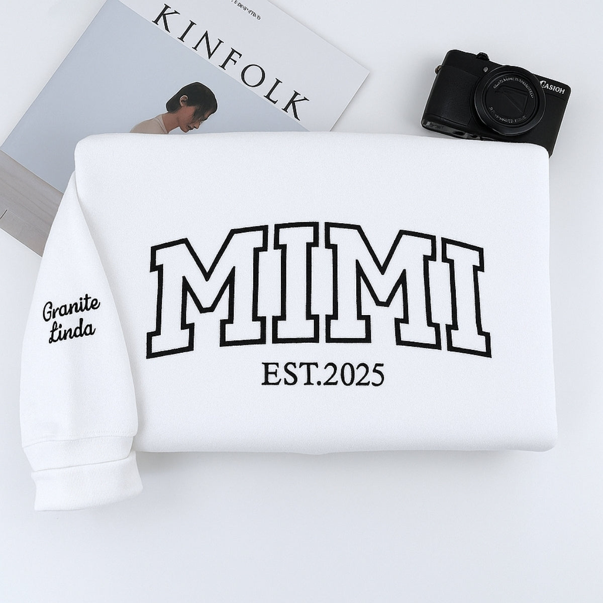 Custom Mimi Hoodies with Established Year - Personalized Grandma Varsity Sweatshirts with Names
