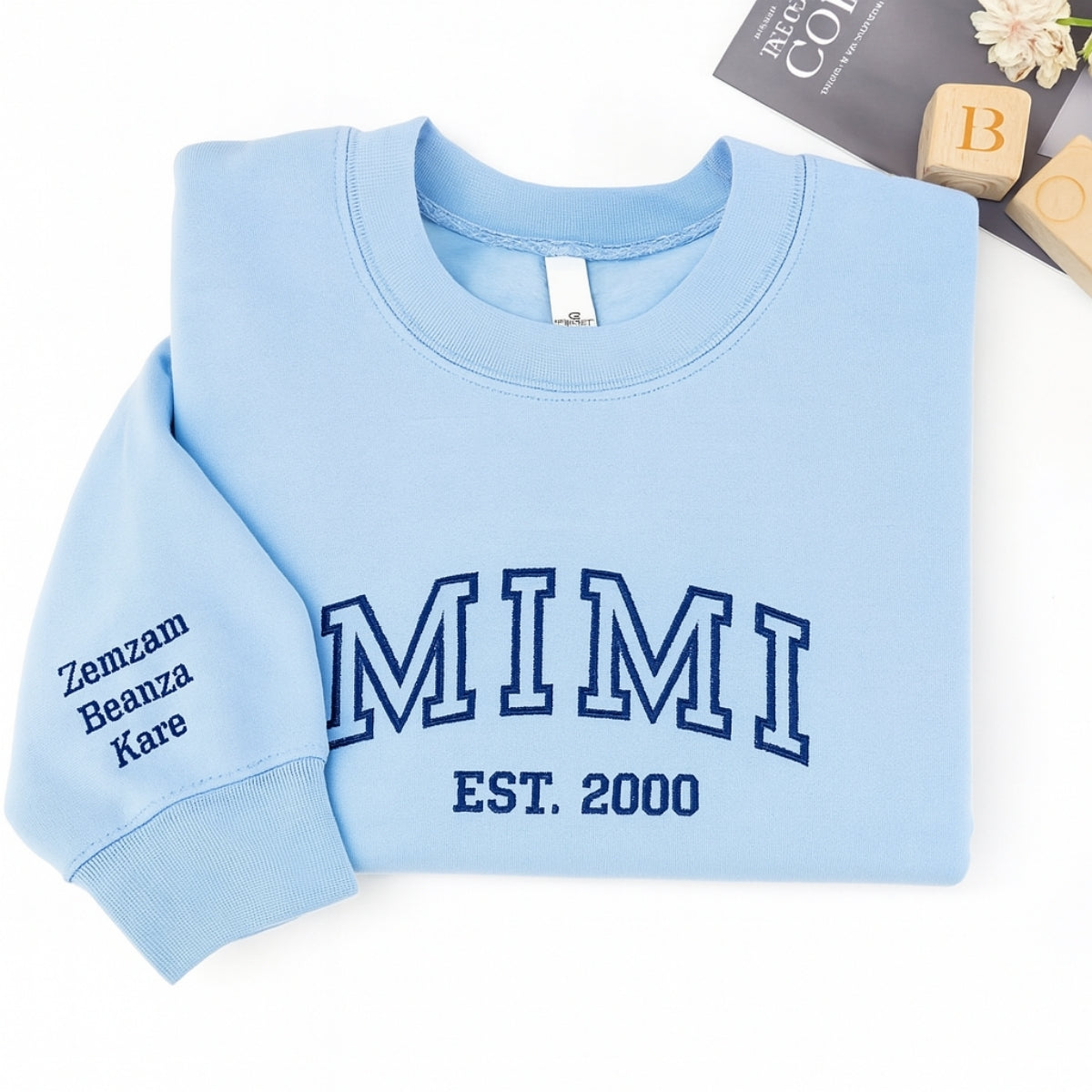Custom Mimi Hoodies with Established Year - Personalized Grandma Varsity Sweatshirts with Names