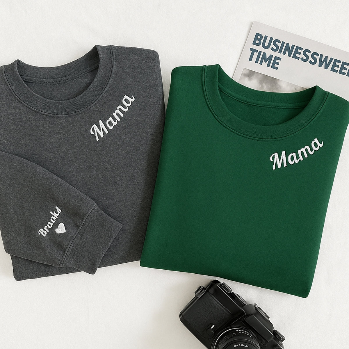 Custom Mom Hoodies - Personalized Name Embroidered Sweatshirts - Perfect Mother's Day Gift