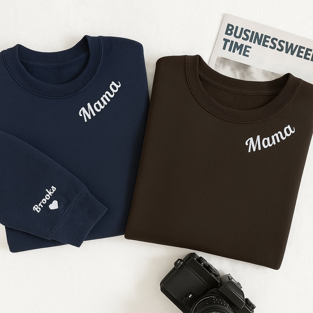 Custom Mom Hoodies - Personalized Name Embroidered Sweatshirts - Perfect Mother's Day Gift