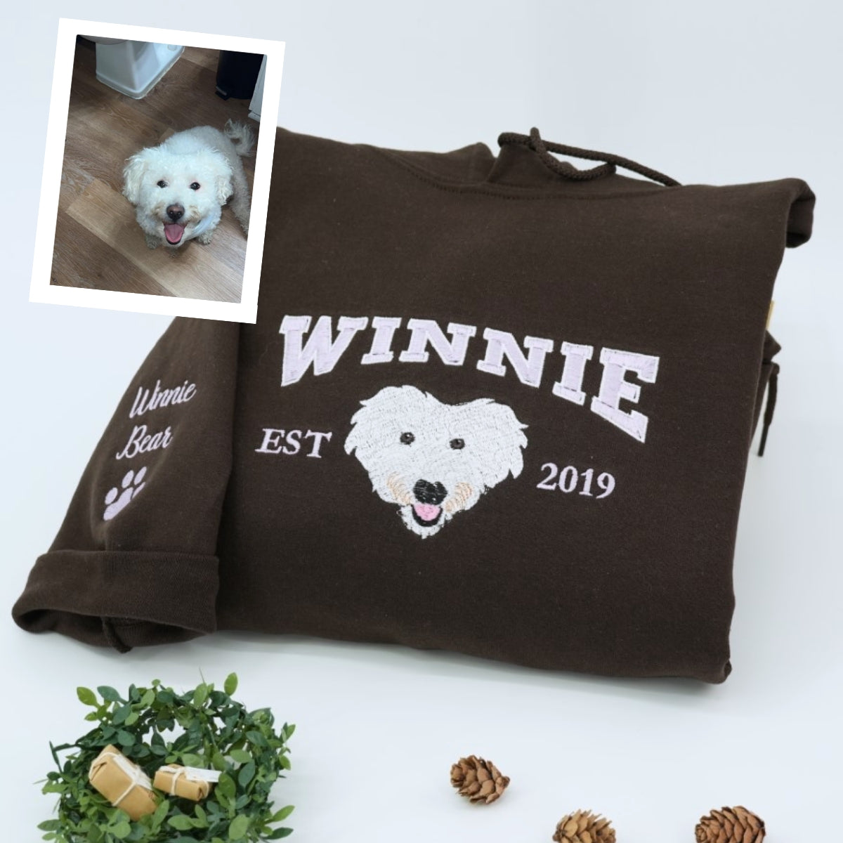 Individuell bestickte Engel- und Dämonenkatze-Kapuzenpullover für Paare