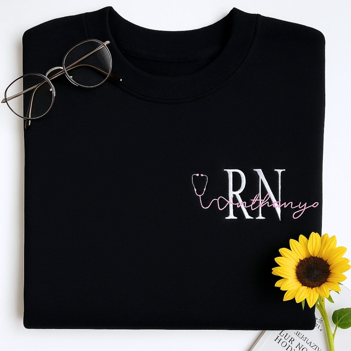 Individuell bestickte Engel- und Dämonenkatze-Kapuzenpullover für Paare