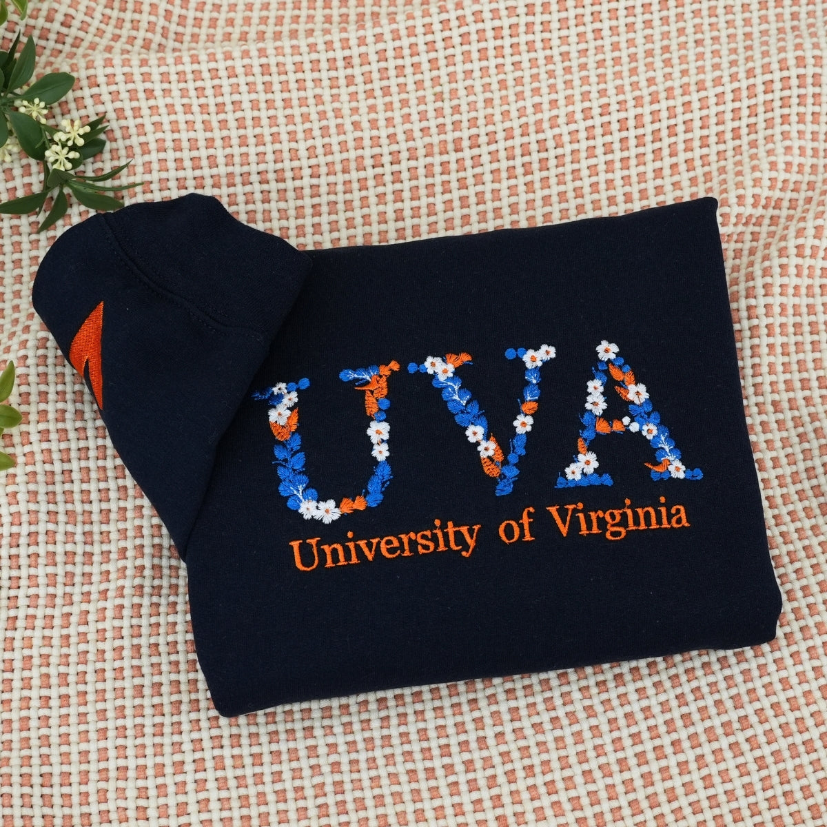 Custom School Hoodies - Floral Embroidered University Sweatshirts - Perfect Student Graduation Gift