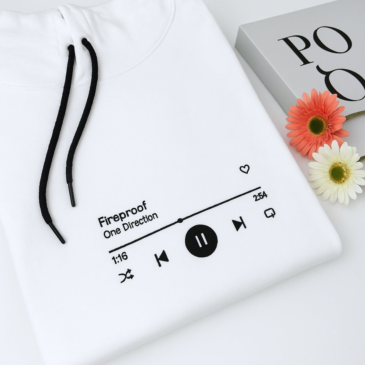 Individuell bestickte Engel- und Dämonenkatze-Kapuzenpullover für Paare