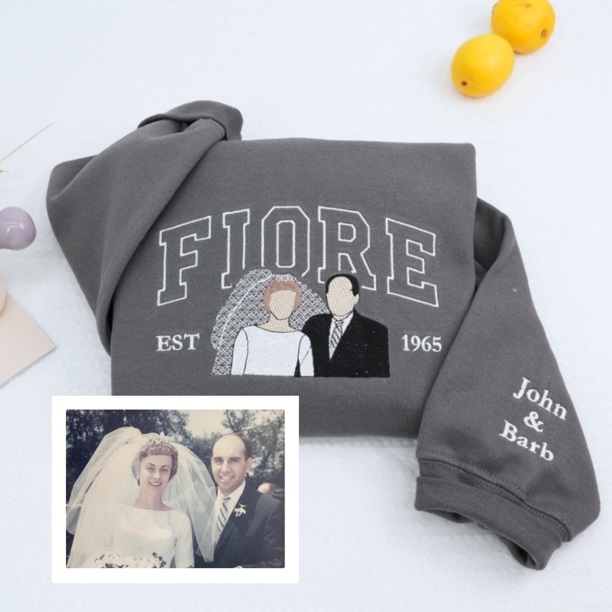 Sweats à capuche assortis brodés personnalisés avec ange et chat démon pour couples