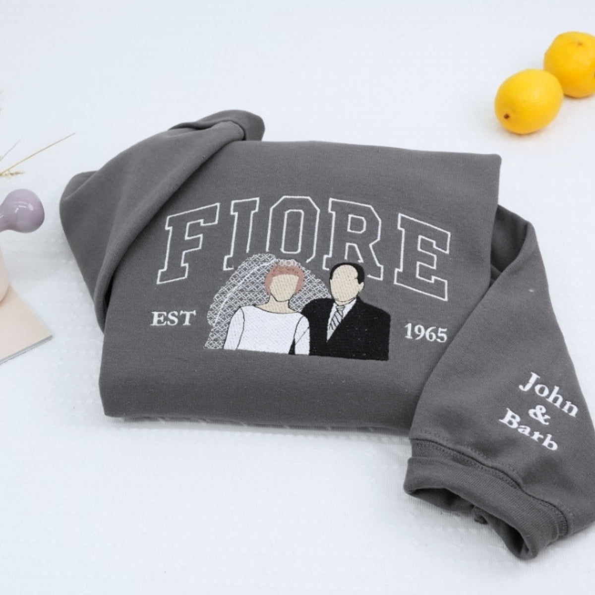Sweats à capuche assortis brodés personnalisés avec ange et chat démon pour couples