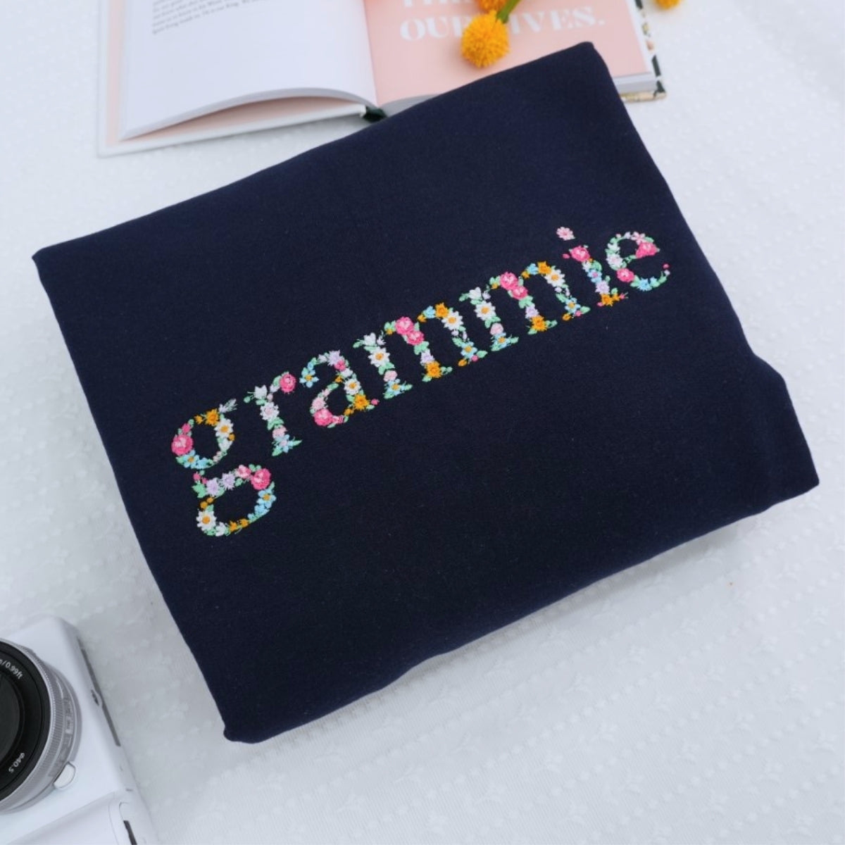 Grandma Custom Hoodies - Floral Embroidered Sweatshirts - Perfect Grandmother Gift Mother's Day