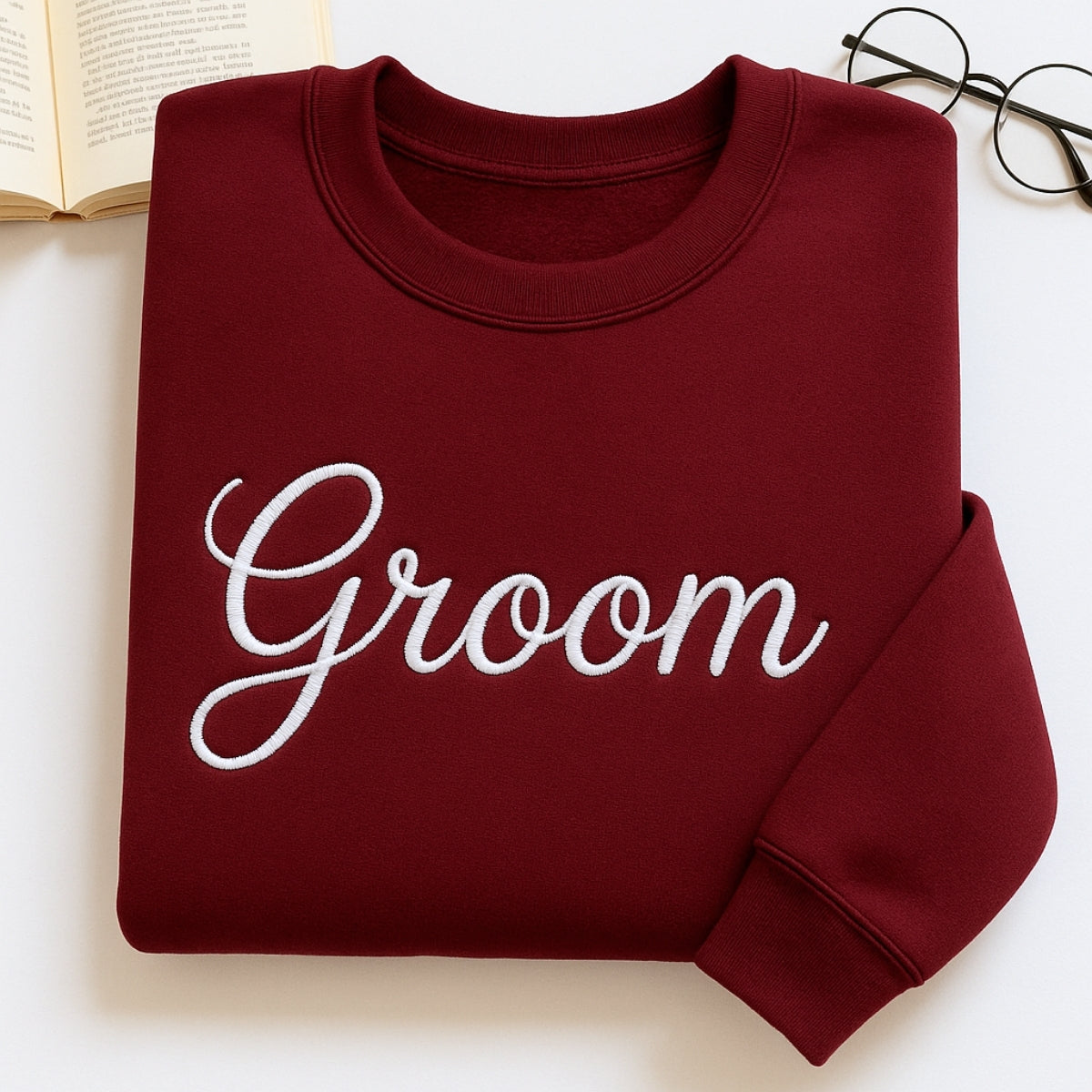 Groom Custom Sweatshirt - Wedding Embroidered Apparel - Perfect Bachelor Party Gift
