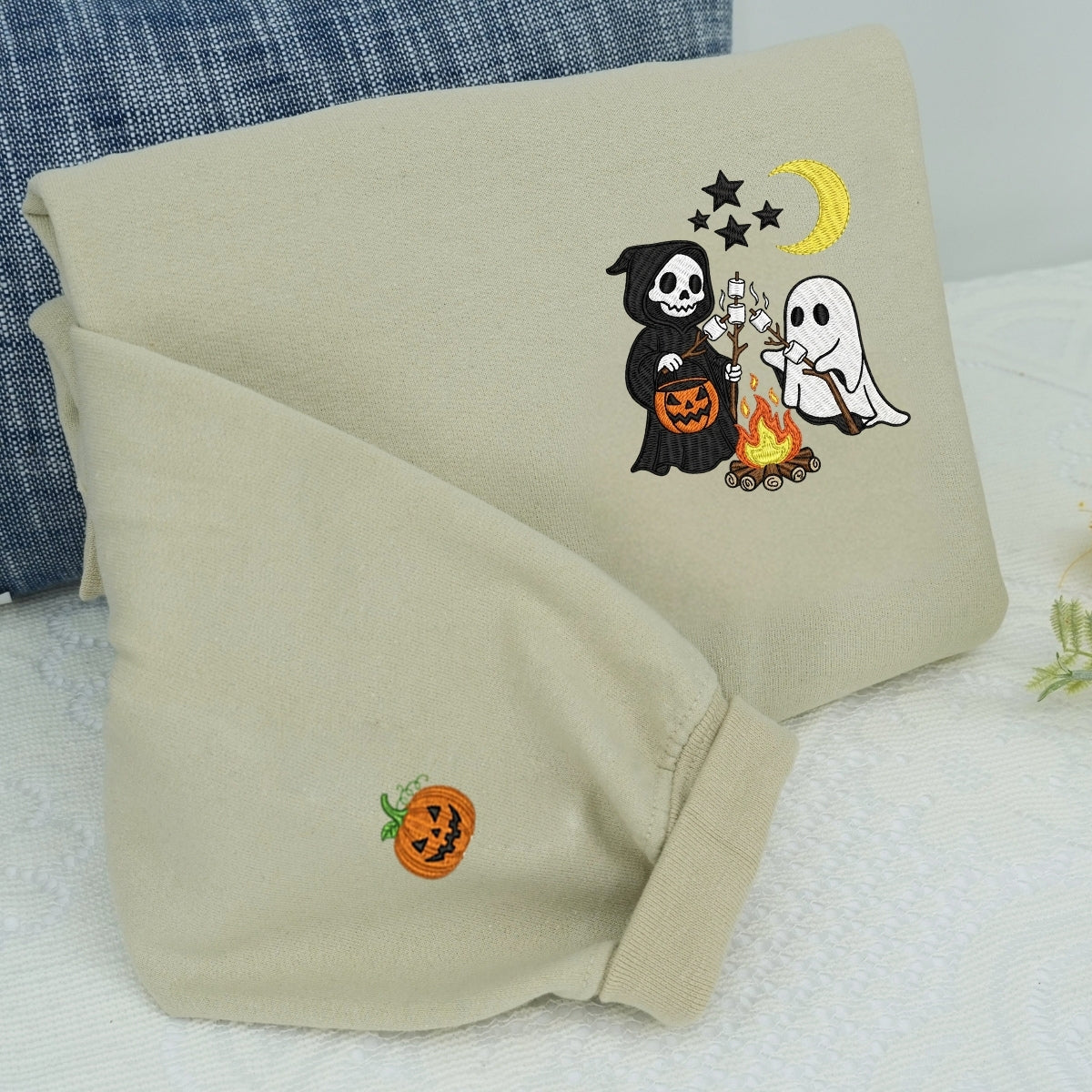 Individuell bestickte Engel- und Dämonenkatze-Kapuzenpullover für Paare