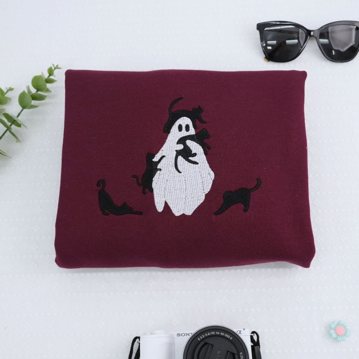 Sweats à capuche assortis brodés personnalisés avec ange et chat démon pour couples