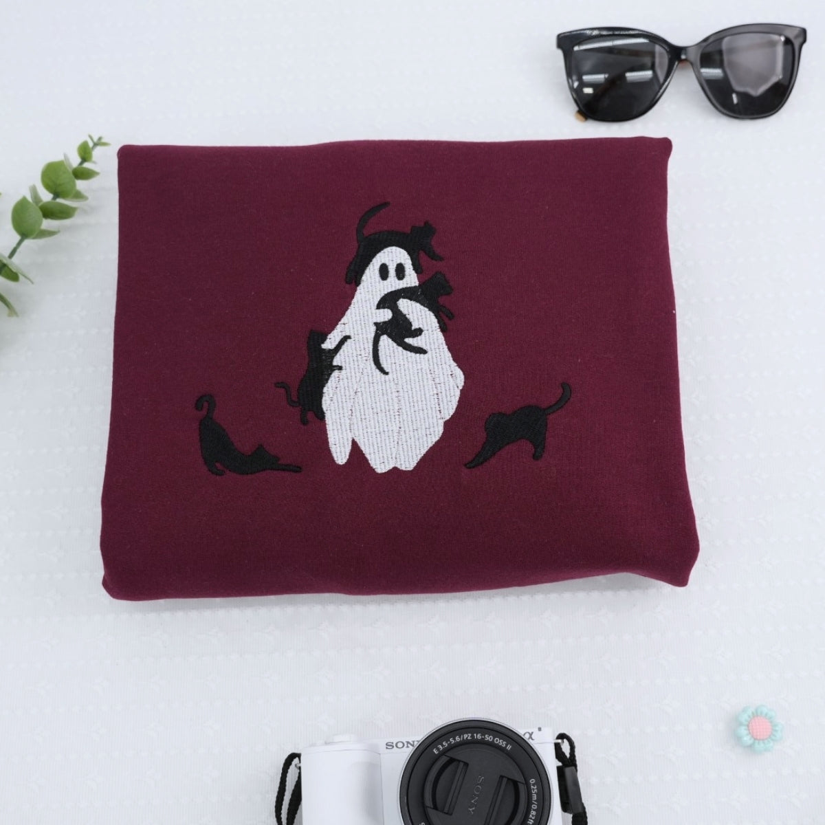 Sweats à capuche assortis brodés personnalisés avec ange et chat démon pour couples