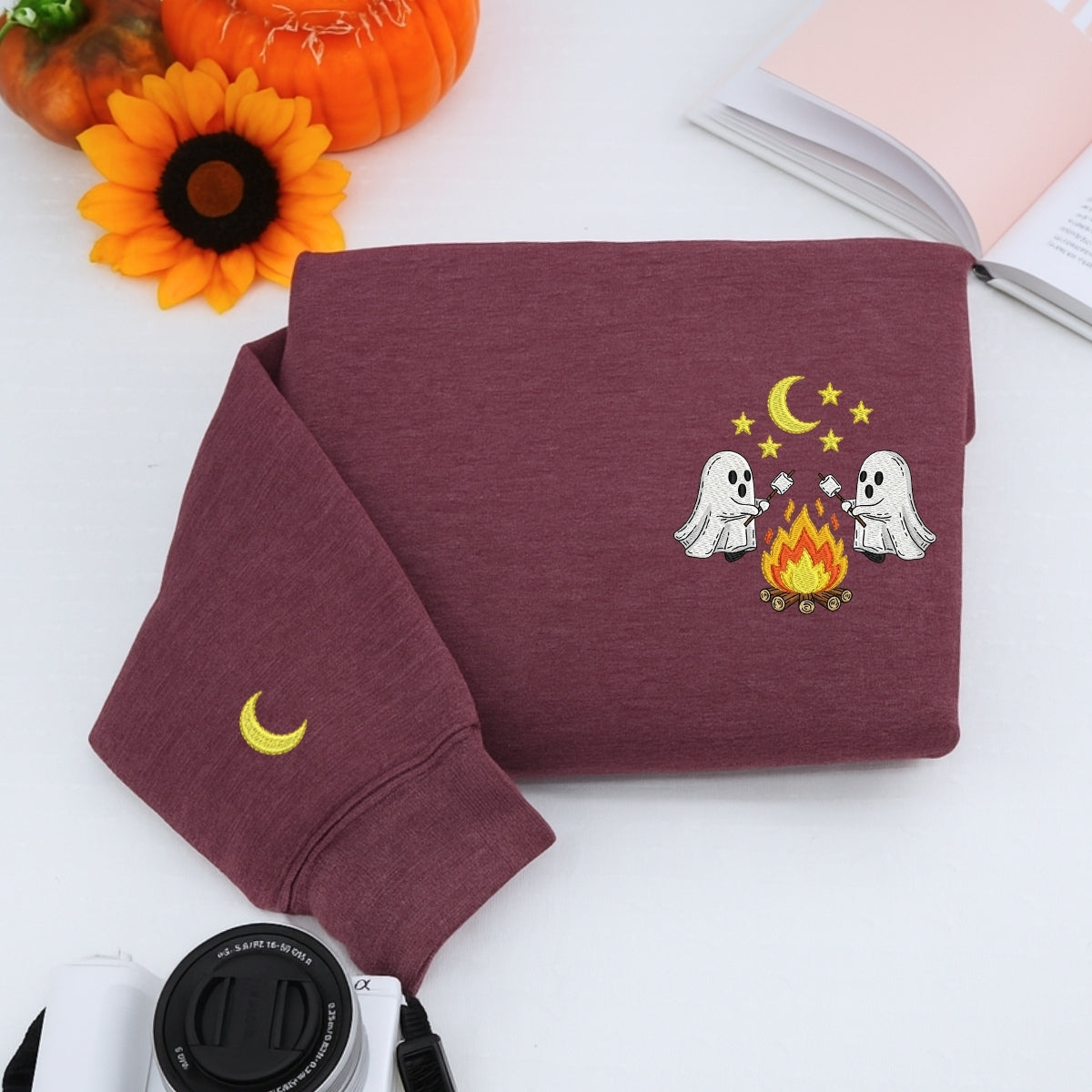 Individuell bestickte Engel- und Dämonenkatze-Kapuzenpullover für Paare