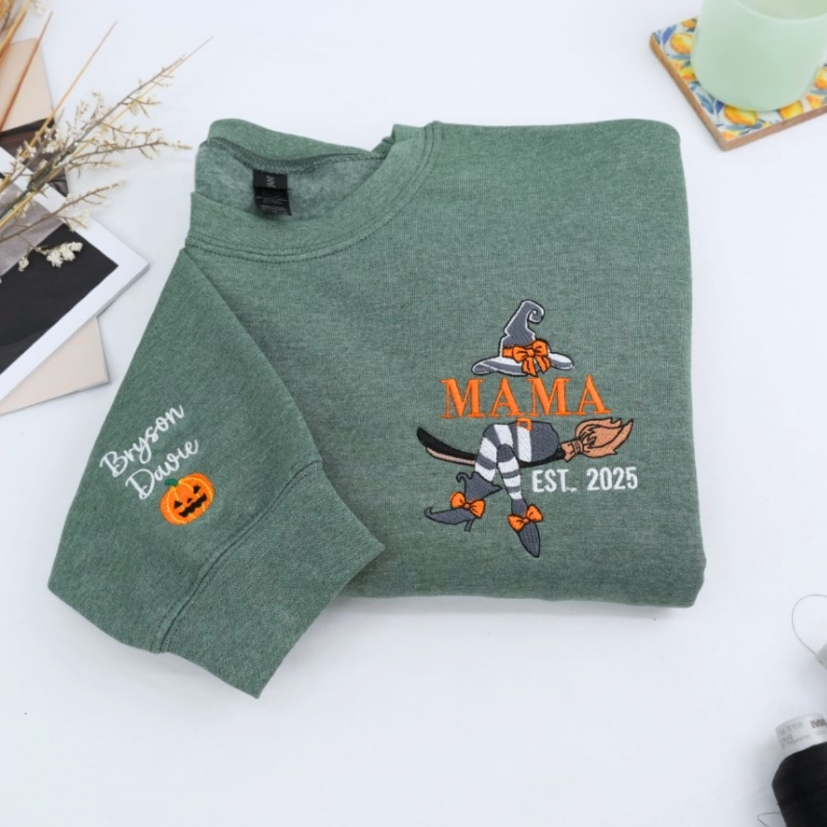 Individuell bestickte Engel- und Dämonenkatze-Kapuzenpullover für Paare